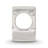 Sterling Silver 925 Polished Letter J Bead Casted Solid Design
